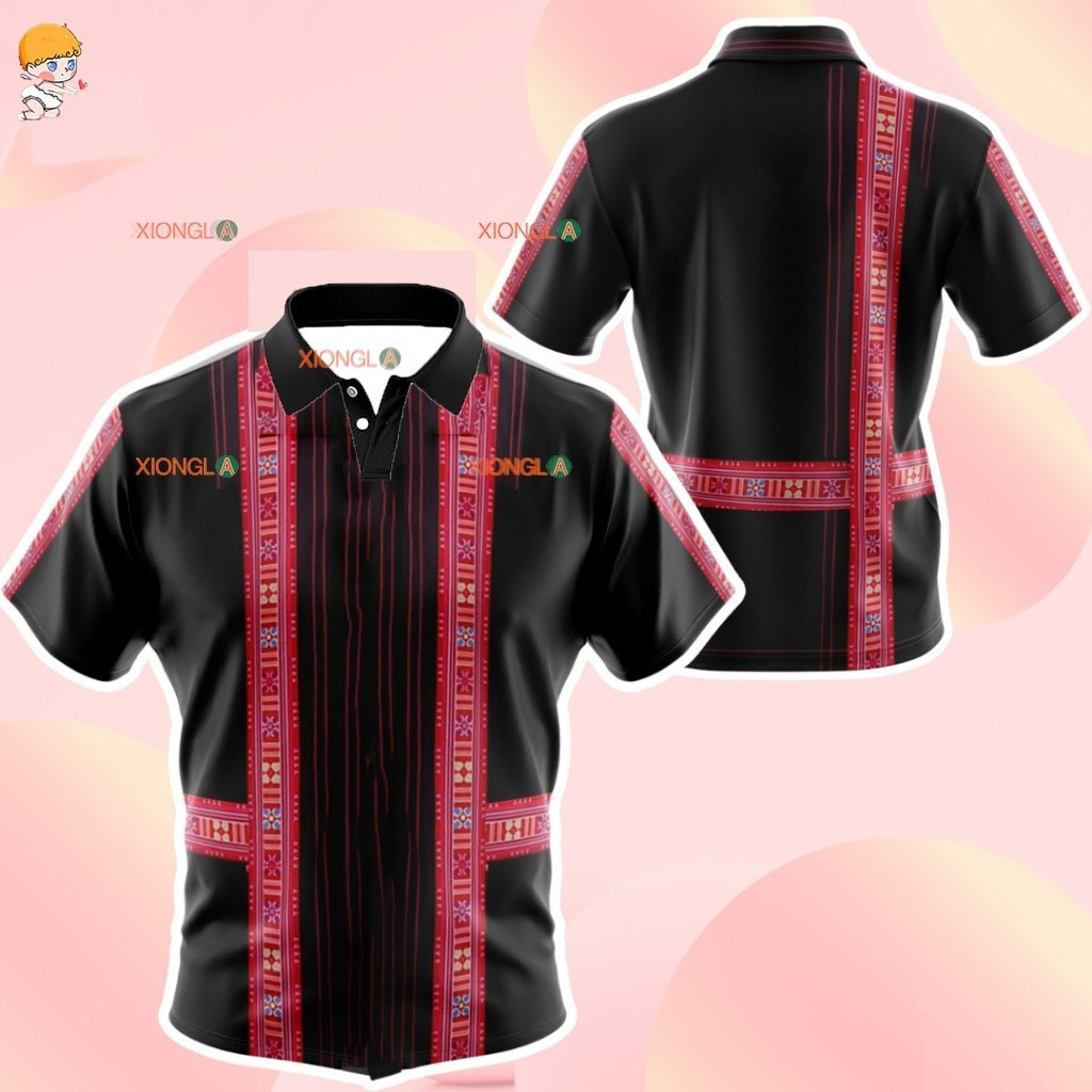 Ethnic Fashion Men - Traditional Hmong Pattern Batik Print Mens