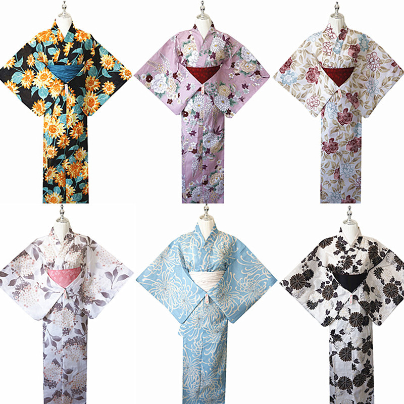 Ethnic Fashion Wear - New Traditional Style Kimono Bathrobe Multi-Style