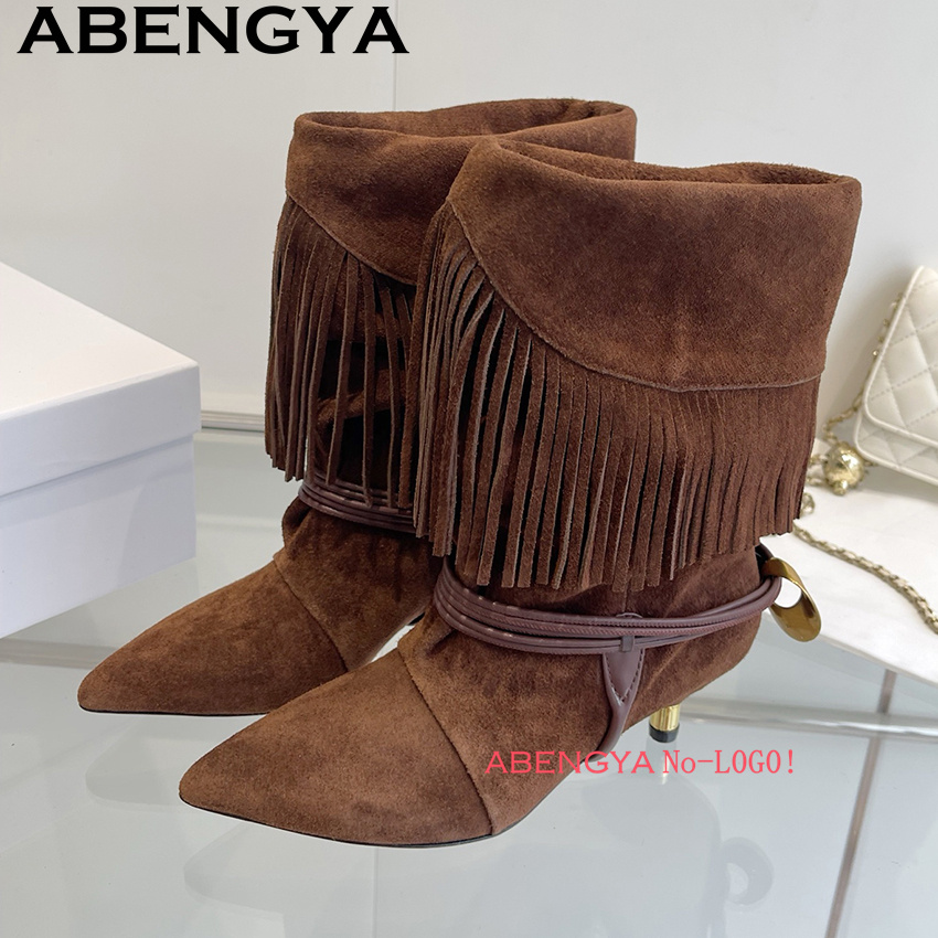 Suede Leather Edge Tassel Desi - огляд і ціна Ethnic Fashion
