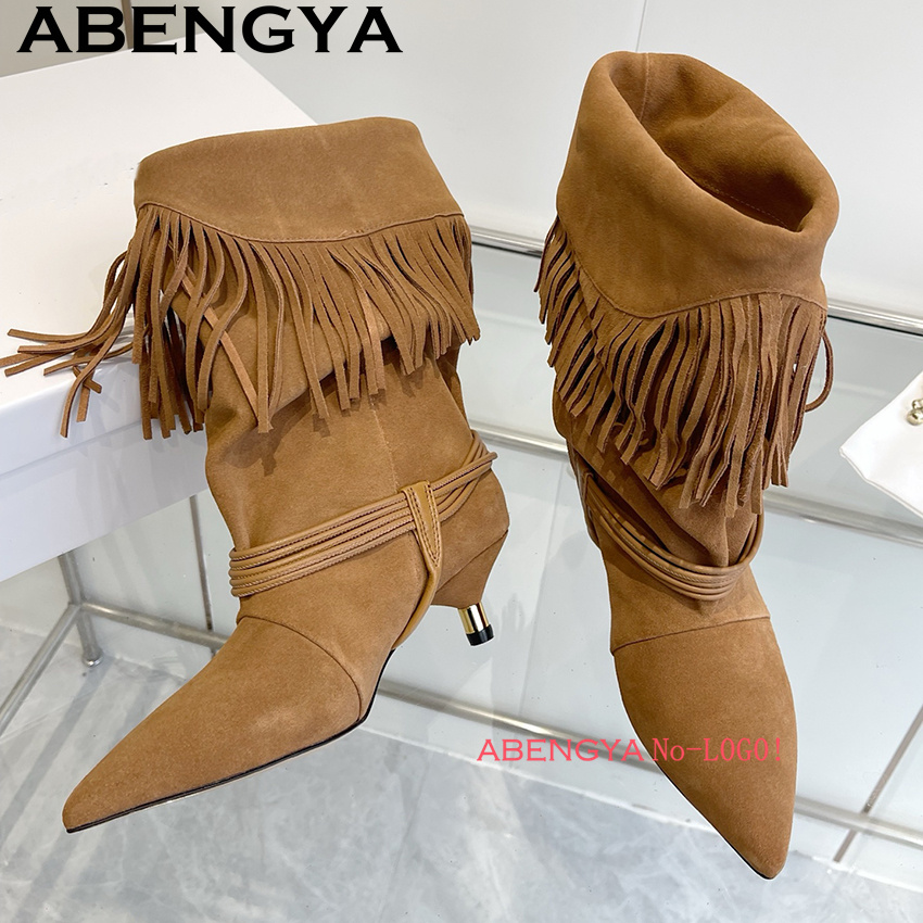 Suede Leather Edge Tassel Desi - огляд і ціна Ethnic Fashion