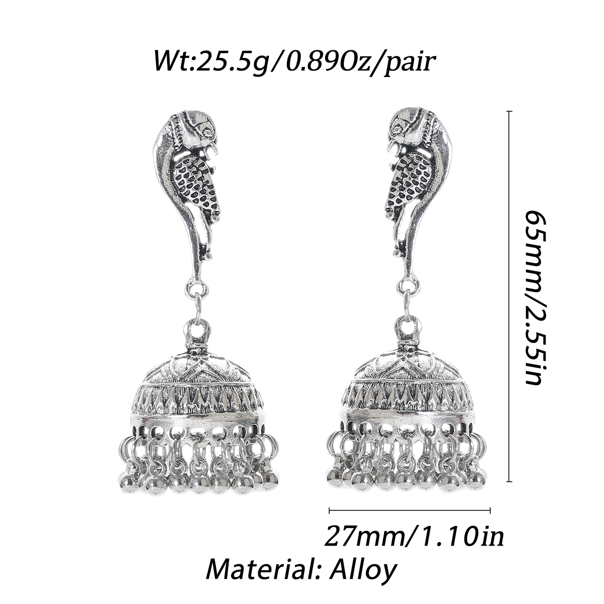 Ethnic Silver Color Peacock Be - огляд і ціна Ethnic Indian Fashion