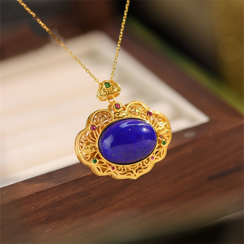 Classical lapis lazuli necklac - огляд і ціна Ethnic Fashion Wear