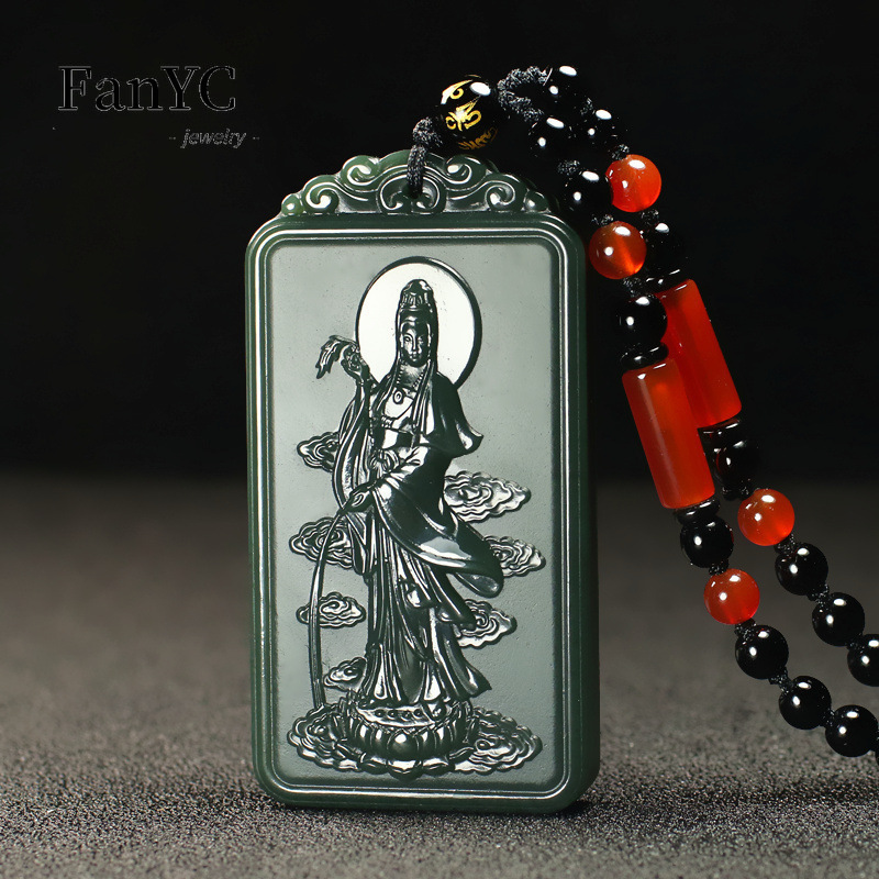 Natural Hetian Jade Qingyu Gua - огляд і ціна Ethnic Fashion Men